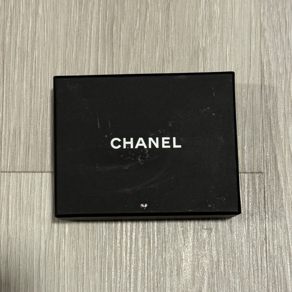 Crystal Cha-Nel Logo Drop Earrings Gold - Picture 5 of 7